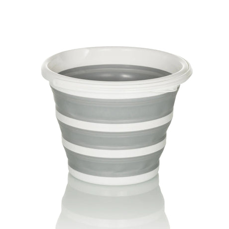 Conteneur pliable CLEAN SILR gris et blanc avec corps flexible et plié de hjh OFFICE