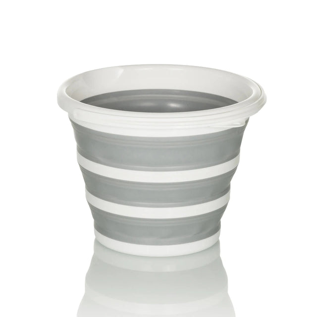 Conteneur pliable CLEAN SILR gris et blanc avec corps flexible et plié de hjh OFFICE