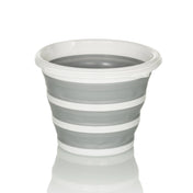 Conteneur pliable CLEAN SILR gris et blanc avec corps flexible et plié de hjh OFFICE