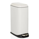 Poubelle CLEAN SLIM blanche avec pédale noire et couvercle amovible de hjh OFFICE
