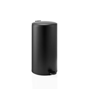 Poubelle noire CLEAN STEP 2 d'une capacité de 30 litres avec pédale de hjh OFFICE