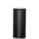 Poubelle CLEAN STEP noire de forme cylindrique avec ouverture à pédale de hjh OFFICE