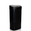 Poubelle à capteur CLEAN VI noire avec surface lisse et couvercle de hjh OFFICE