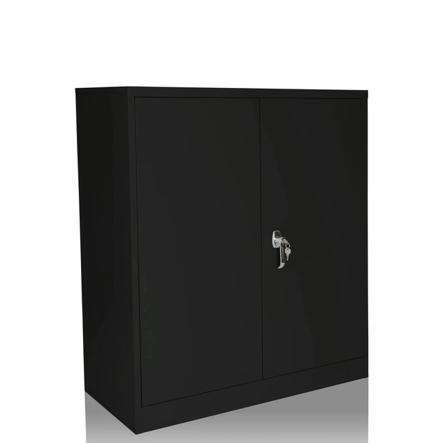 Armoire de classement noire COLOR AS 105 avec deux portes et une serrure de hjh OFFICE
