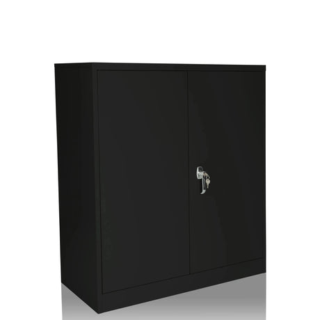 Armoire de classement noire COLOR AS 105 avec deux portes et une serrure de hjh OFFICE