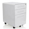 Caisson sur roulettes COLOR PLUS I en métal blanc avec trois tiroirs de hjh OFFICE