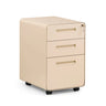 Caisson sur roulettes COLOR PLUS I beige en métal avec trois tiroirs et roulettes de hjh OFFICE