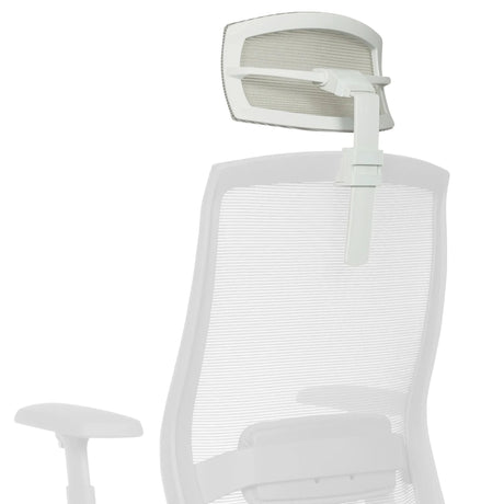 Appuie-tête COLORE KOPFSTUETZE blanc avec revêtement en maille et bras de support réglable de hjh OFFICE