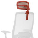Appuie-tête rouge COLORE KOPFSTUETZE avec housse en maille et support réglable de hjh OFFICE