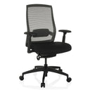 Siège de bureau de qualité professionnelle COLORE noir avec dossier en maille et accoudoirs de hjh OFFICE