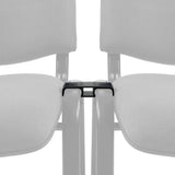 Chaise à quatre pieds noire CONNECT XT avec un clip de connexion de hjh OFFICE