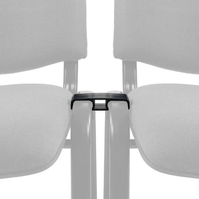 Chaise à quatre pieds noire CONNECT XT avec un clip de connexion de hjh OFFICE