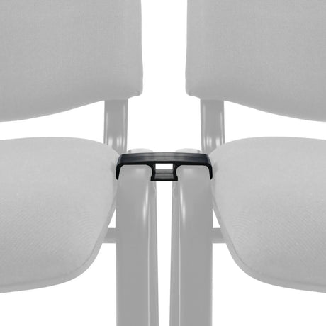 Chaise à quatre pieds noire CONNECT XT avec un clip de connexion de hjh OFFICE