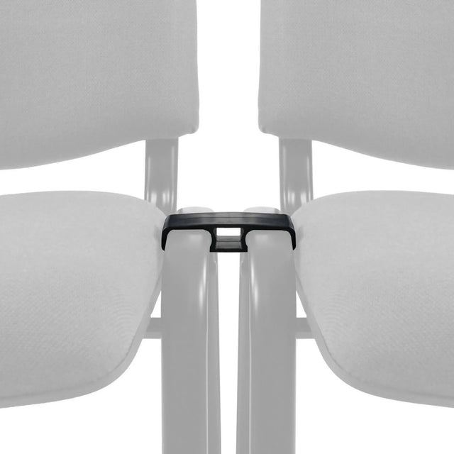 Chaise à quatre pieds noire CONNECT XT avec un clip de connexion de hjh OFFICE
