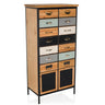 Commode CONTINENTO HIGH en différentes nuances de bois et de couleurs avec cadre en métal noir de hjh LIVING