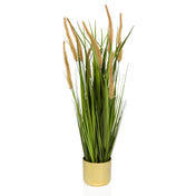 Plante artificielle CORTADERIA I beige et verte avec pot doré de hjh OFFICE