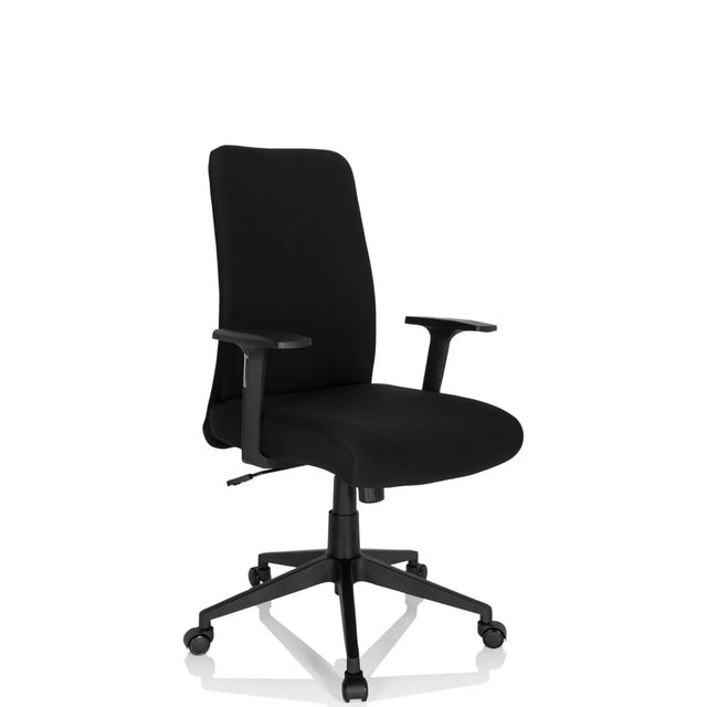 Siège de bureau à domicile COSIO I noir avec accoudoirs et piètement à roulettes de hjh OFFICE