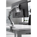 Bras d'écran flexible argenté CPSA avec fixation de bureau pour un moniteur de hjh OFFICE PRO