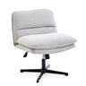 Fauteuil de salon Criss-Cross 20 gris clair avec rembourrage souple et pied en étoile noir de hjh LIVING