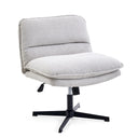 Fauteuil de salon Criss-Cross 20 gris clair avec rembourrage souple et pied en étoile noir de hjh LIVING