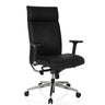 Siège de direction de qualité professionnelle CURYO en noir avec pied en étoile en métal brillant et accoudoirs rembourrés de hjh OFFICE