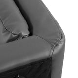Revêtement en similicuir gris et coutures du canapé lounge VINTALUX de hjh LIVING