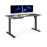Bureau réglable en hauteur électriquement Worktime Game en noir avec plateau en L de hjh OFFICE