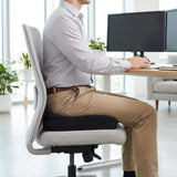 Coussin de siège MEDISIT II noir sur une chaise de bureau gris clair de hjh OFFICE