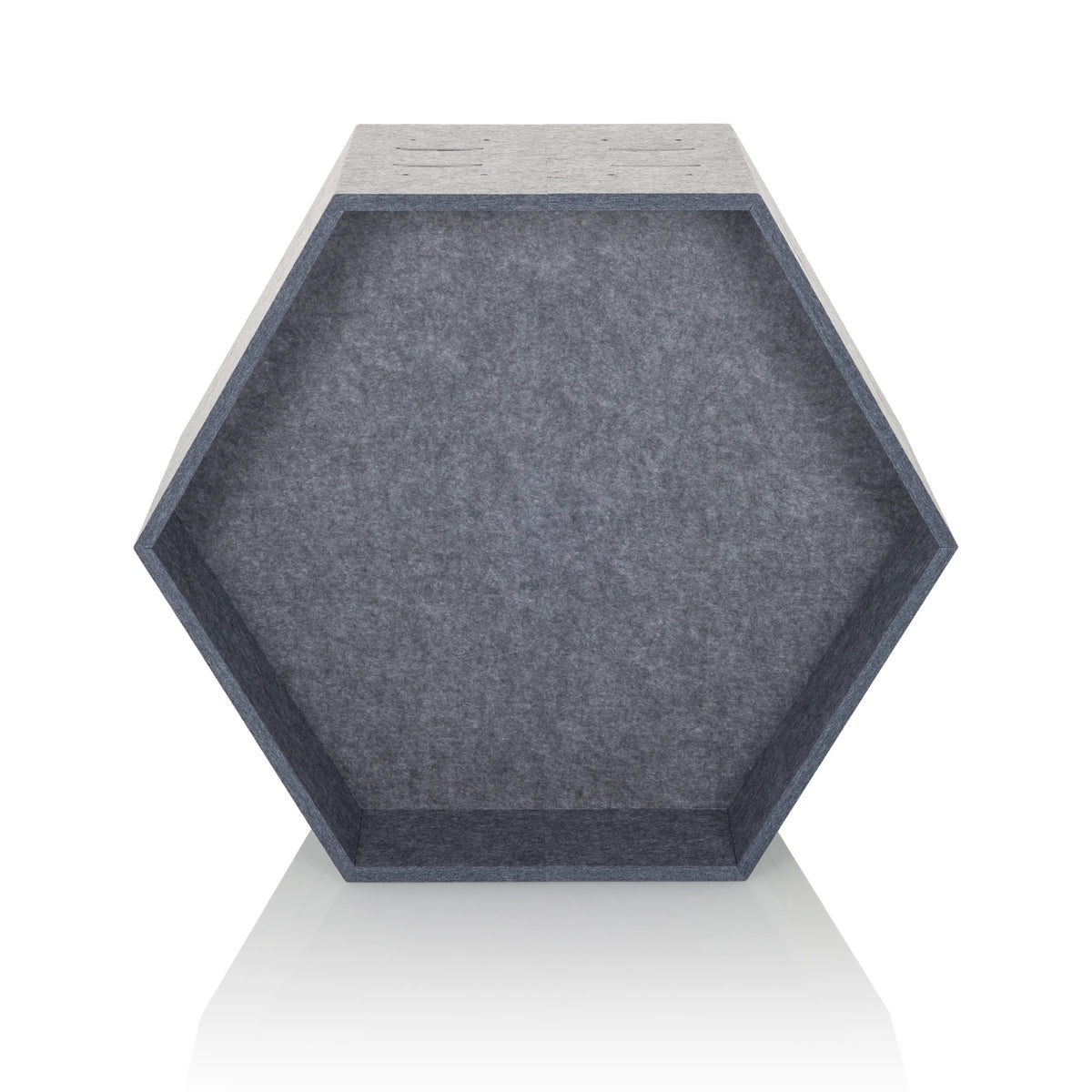 Cloison de séparation FLEXMIUT STORE B hexagonale en feutre gris de hjh OFFICE – vue à 360° (vue de face 0°)