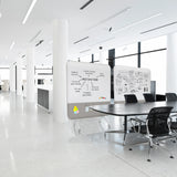 Tableau blanc gris VISION BOARD sur roulettes dans un bureau moderne de hjh OFFICE