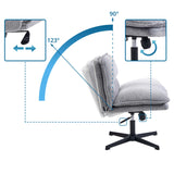 Dossier réglable du fauteuil de salon Criss-Cross 20 avec des angles d'inclinaison de 90° et 123° de hjh LIVING