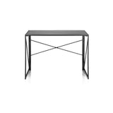 Bureau pliant EASY UP MULTI noir avec une traverse en X pour la stabilité de hjh OFFICE – vue à 360° (vue de face 0°)