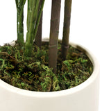 Tiges et base en mousse de la Plante artificielle Schefflera 2 dans un pot blanc de hjh OFFICE