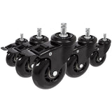 5x ROLO SKATE S 11mm/75mm avec frein d'arrêt | Sols durs - Roulettes 