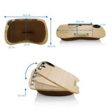 Dessin dimensionnel du Support pour ordinateur portable COMFILAP I de 54,5 × 34,5 cm en marron de hjh OFFICE