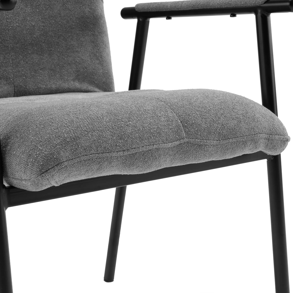Graue Sitzfläche und schwarzes Gestell des Stuhls Lifea Flex von hjh LIVING