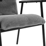 Graue Sitzfläche und schwarzes Gestell des Stuhls Lifea Flex von hjh LIVING
