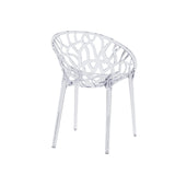 Chaise à quatre pieds Artifo T au look transparent avec dossier en maille de hjh LIVING