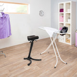 Siège assis-debout TOP WORK 33 noir avec assise rembourrée et pied en étoile de hjh OFFICE