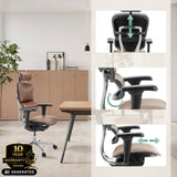 Appui-tête et accoudoirs réglables du siège de direction de luxe ERGOHUMAN ULTRA L GEN2 de hjh OFFICE (image générée par IA)