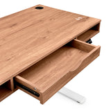Vue d'ensemble du tiroir et de la gestion des câbles du bureau réglable en hauteur électriquement Worktime Style de hjh OFFICE
