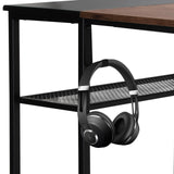 Casque sur l'étagère du Bureau WORKSPACE H I en noir-brun de hjh OFFICE