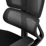 Support lombaire en maille du siège de bureau de qualité professionnelle Ergo U2 Flex3 en noir de hjh OFFICE