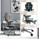 Appuie-tête et accoudoirs réglables du Siège de direction de luxe ERGOHUMAN PLUS LEGPRO GEN2 en marron de hjh OFFICE