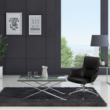Fauteuil de salon SHAKE 300 noir avec pied étoile brillant dans un intérieur moderne de hjh OFFICE