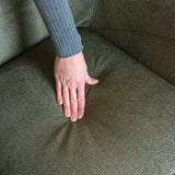 Housse en tissu vert de l'assise du Fauteuil de salon THASSOS de hjh LIVING