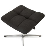 Assise matelassée noire du Tabouret rembourré SARANTO avec piètement en croix brillant de hjh OFFICE