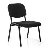 Chaise à quatre pieds noire XT 600 XL avec assise et dossier rembourrés de hjh OFFICE – vue à 360° (vue de trois quarts avant 40°)