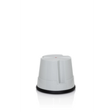 Tabouret marchepied TIO-S gris avec anneau de base noir antidérapant de hjh OFFICE – vue à 360° (vue de face 20°)