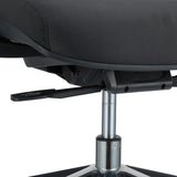 Levier de réglage de la hauteur sous l'assise noire du siège de bureau de qualité professionnelle ERGO LINE II de hjh OFFICE